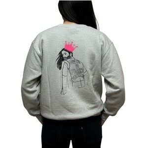 NEW Queer Eye JVN Queen of F*cking Everything Graphic Sweatshirt Gray XS